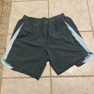 Under Armour Fitted Men's Shorts Grey & Light Blue Size Large